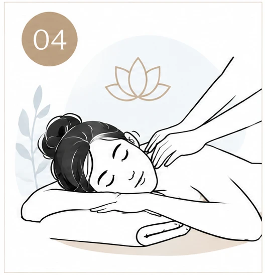 comment ca marche 4 je profite du massage, soin, hammam, au salon au bout du monde